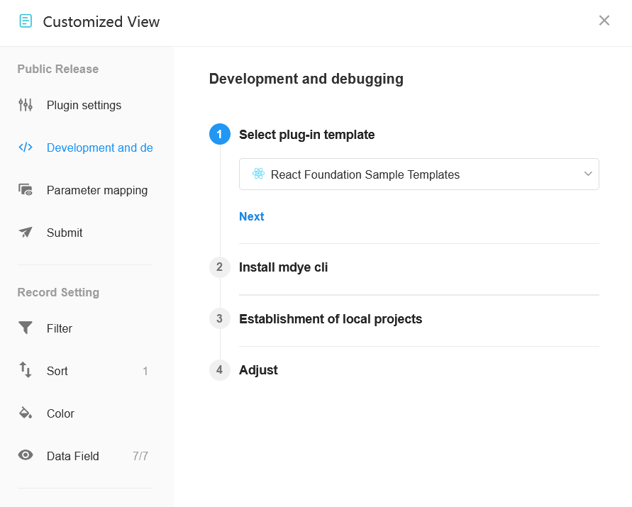Development and Debugging Wizard